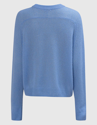 Kaschmir-Seide-Mix Raglan-Pullover Amara Saddle Crew