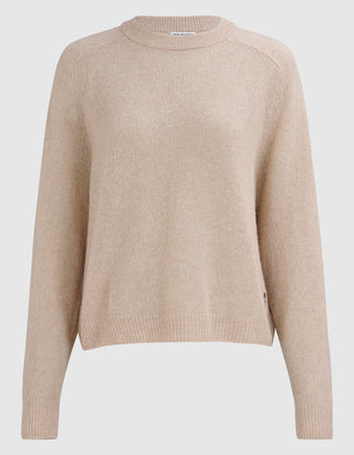 Kaschmir-Seide-Mix Raglan-Pullover Amara Saddle Crew