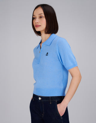Kaschmir-Seide-Mix Pullover Amara Polo Tee