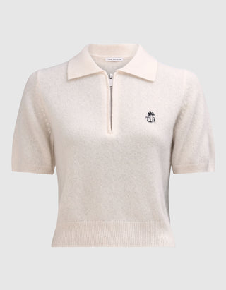 Kaschmir-Seide-Mix Pullover Amara Polo Tee