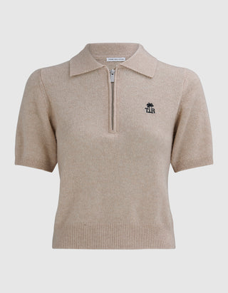 Kaschmir-Seide-Mix Pullover Amara Polo Tee