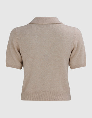 Kaschmir-Seide-Mix Pullover Amara Polo Tee