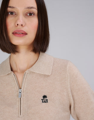 Kaschmir-Seide-Mix Pullover Amara Polo Tee