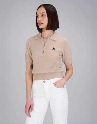 Kaschmir-Seide-Mix Pullover Amara Polo Tee