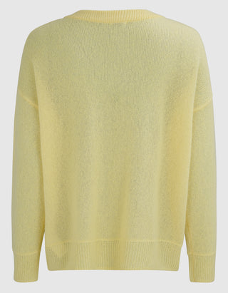 Oversize Kaschmir-Seiden-Pullover Amara mit V-Ausschnitt