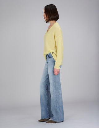 Oversize Kaschmir-Seiden-Pullover Amara mit V-Ausschnitt