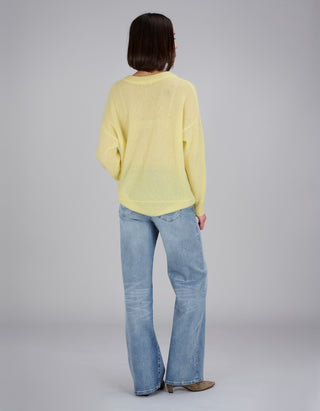 Oversize Kaschmir-Seiden-Pullover Amara mit V-Ausschnitt