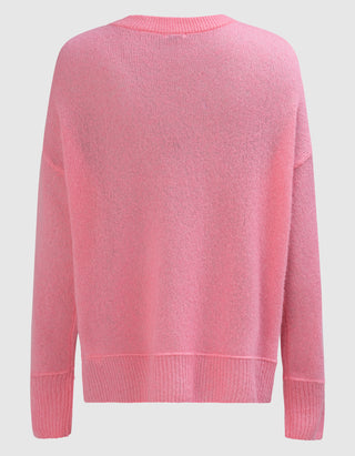 Oversize Kaschmir-Seiden-Pullover Amara mit V-Ausschnitt