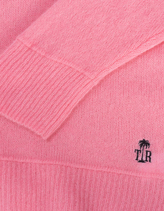 Oversize Kaschmir-Seiden-Pullover Amara mit V-Ausschnitt