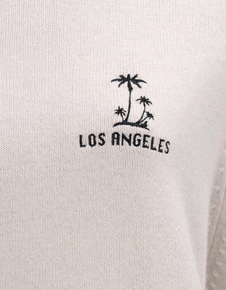 Merinowoll-Kaschmir-Pullover MC California Crew mit Stickerei