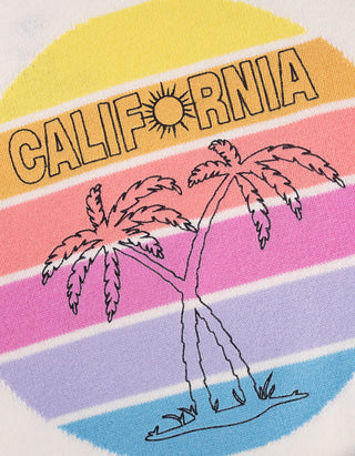 Merinowoll-Kaschmir-Pullover MC California Crew mit Stickerei