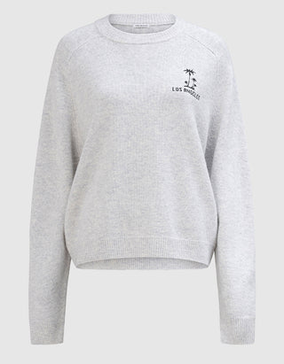 Merinowoll-Kaschmir-Pullover MC California Crew mit Stickerei