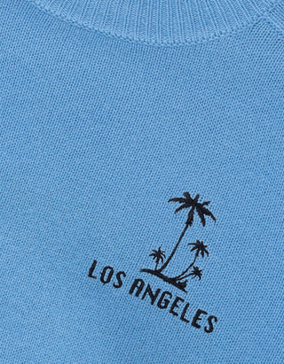 Merinowoll-Kaschmir-Pullover MC California Crew mit Stickerei