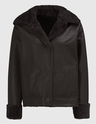 Wende-Shearling Jacke Teila Merinillow Alba Nappa