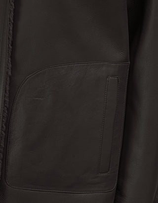 Wende-Shearling Jacke Teila Merinillow Alba Nappa