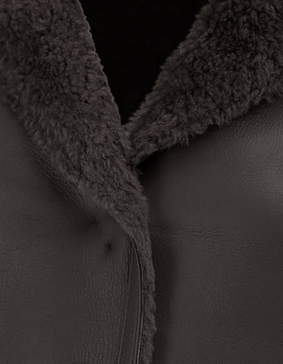 Wende-Shearling Jacke Teila Merinillow Alba Nappa