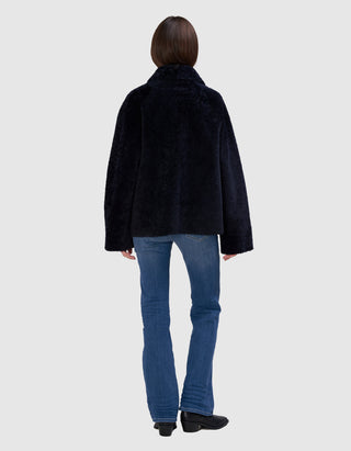 Shearling-Wende-Jacke Teila Merinillo Alba Nappa