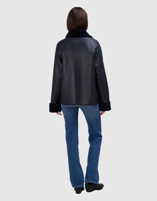 Shearling-Wende-Jacke Teila Merinillo Alba Nappa