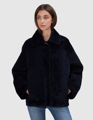 Shearling-Wende-Jacke Teila Merinillo Alba Nappa