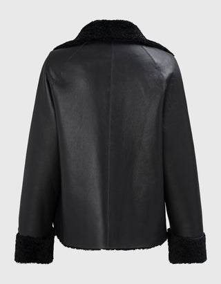 Shearling-Wende-Jacke Teila Merinillo Alba Nappa