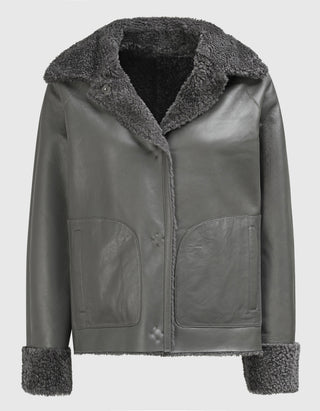 Schafleder-Shearling-Wendejacke Teila Merinillo Alba Nappa