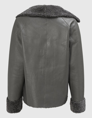 Schafleder-Shearling-Wendejacke Teila Merinillo Alba Nappa