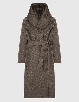 Woll-Kaschmir Mantel Tosca mit abnehmbarem Schal