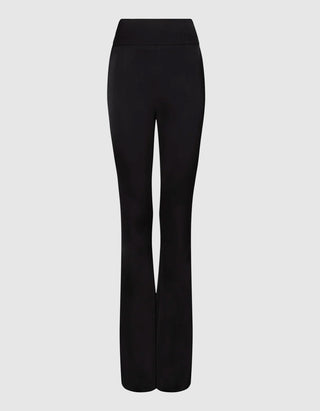 Flared-Leg Satin-Hose Sculpted