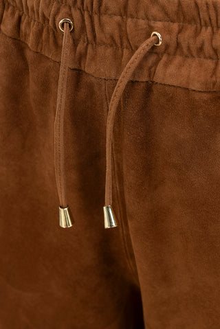 Wide-Leg Veloursleder-Hose Training