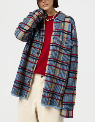 Kariertes Kaschmir Overshirt Plaid Work