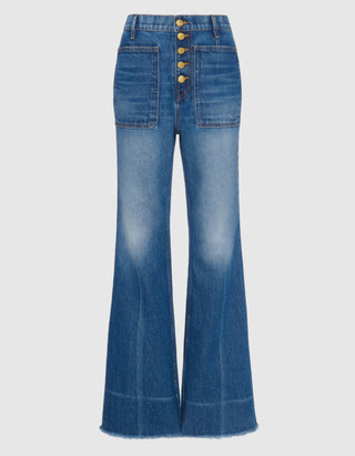 High-Waist Jeans The Frayed Lou Kick Flare
