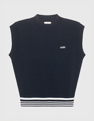 Pullunder mit Labelstickerei