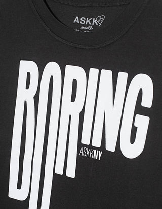 Bedrucktes Cropped Longsleeve Boring