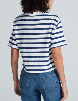 Gestreiftes Cropped Boxy-Fit T-Shirt Non Cuff