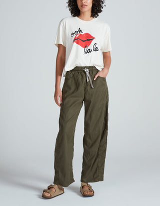 Bedrucktes Cropped Boxy-Fit T-Shirt