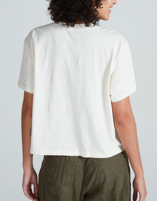 Bedrucktes Cropped Boxy-Fit T-Shirt