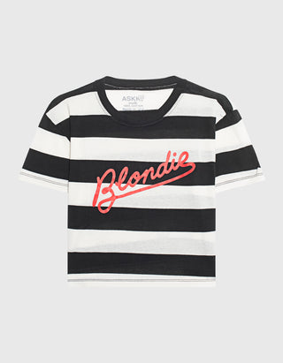 Bedrucktes Cropped T-Shirt Shrunken Boy Tee Blondie