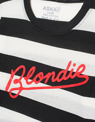 Bedrucktes Cropped T-Shirt Shrunken Boy Tee Blondie