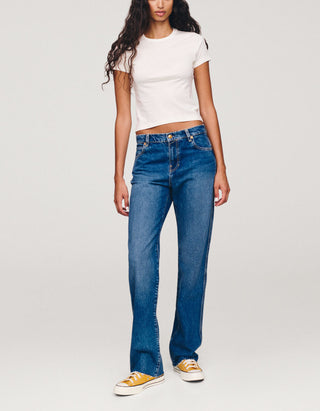 Straight-Leg Jeans Weekender mit offenem Saum