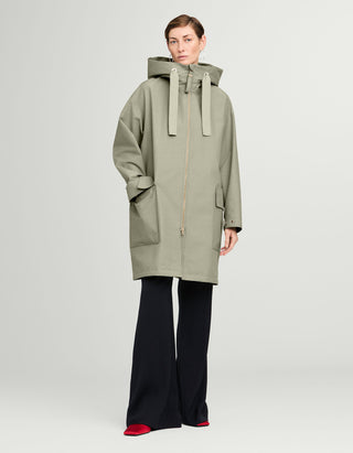 Kurzmantel Una mit Kapuze