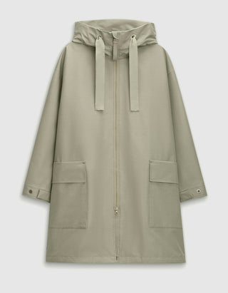 Kurzmantel Una mit Kapuze