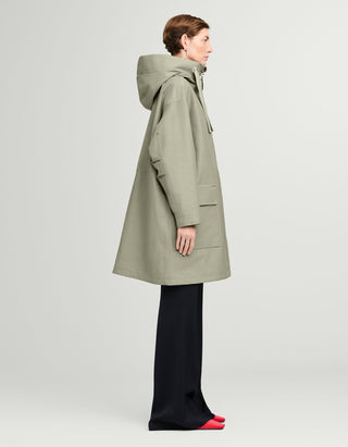 Kurzmantel Una mit Kapuze