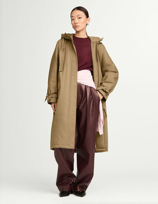 Oversize Mantel Liv mit Kapuze