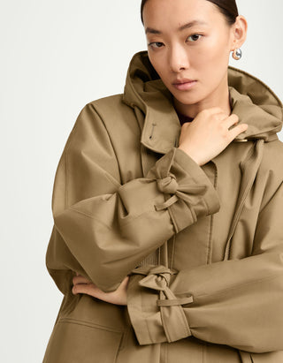 Oversize Mantel Liv mit Kapuze