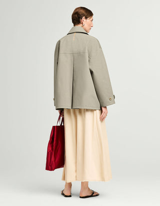 Doppelreihige Trench-Jacke Heather