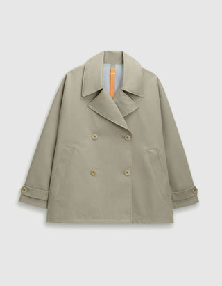 Doppelreihige Trench-Jacke Heather