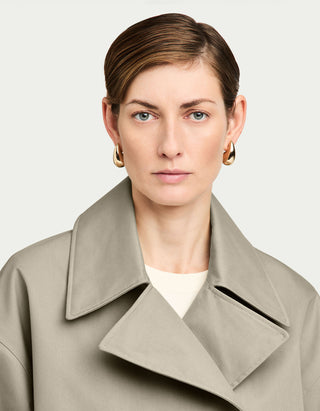 Doppelreihige Trench-Jacke Heather