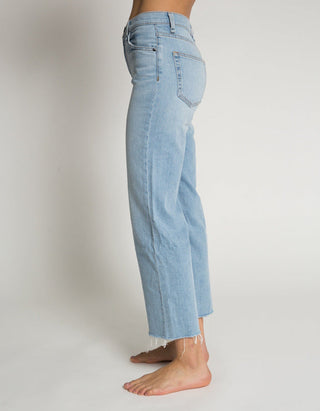 Washed-Out Jeans Crop Wide Leg