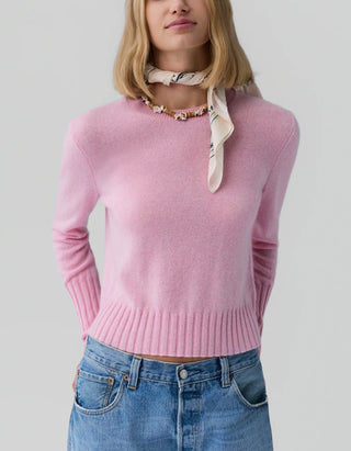 Kaschmir-Pullover Shrunken mit Rundhalsausschnitt