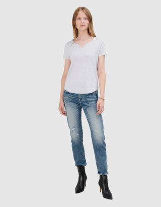 Destroyed Skinny-Jeans Piper Crop
